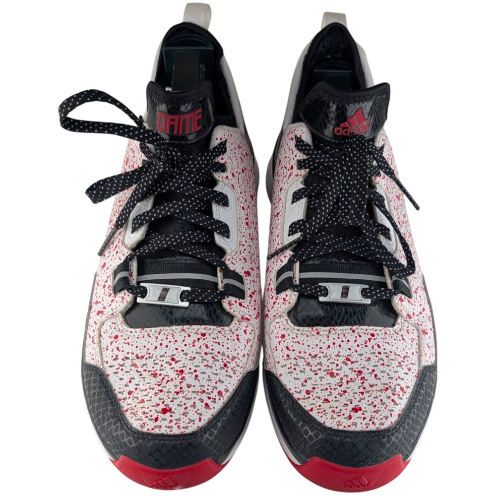 adidas mi D Lillard 1 Dame Basketball Shoes US 10.5 White Red Black S49861